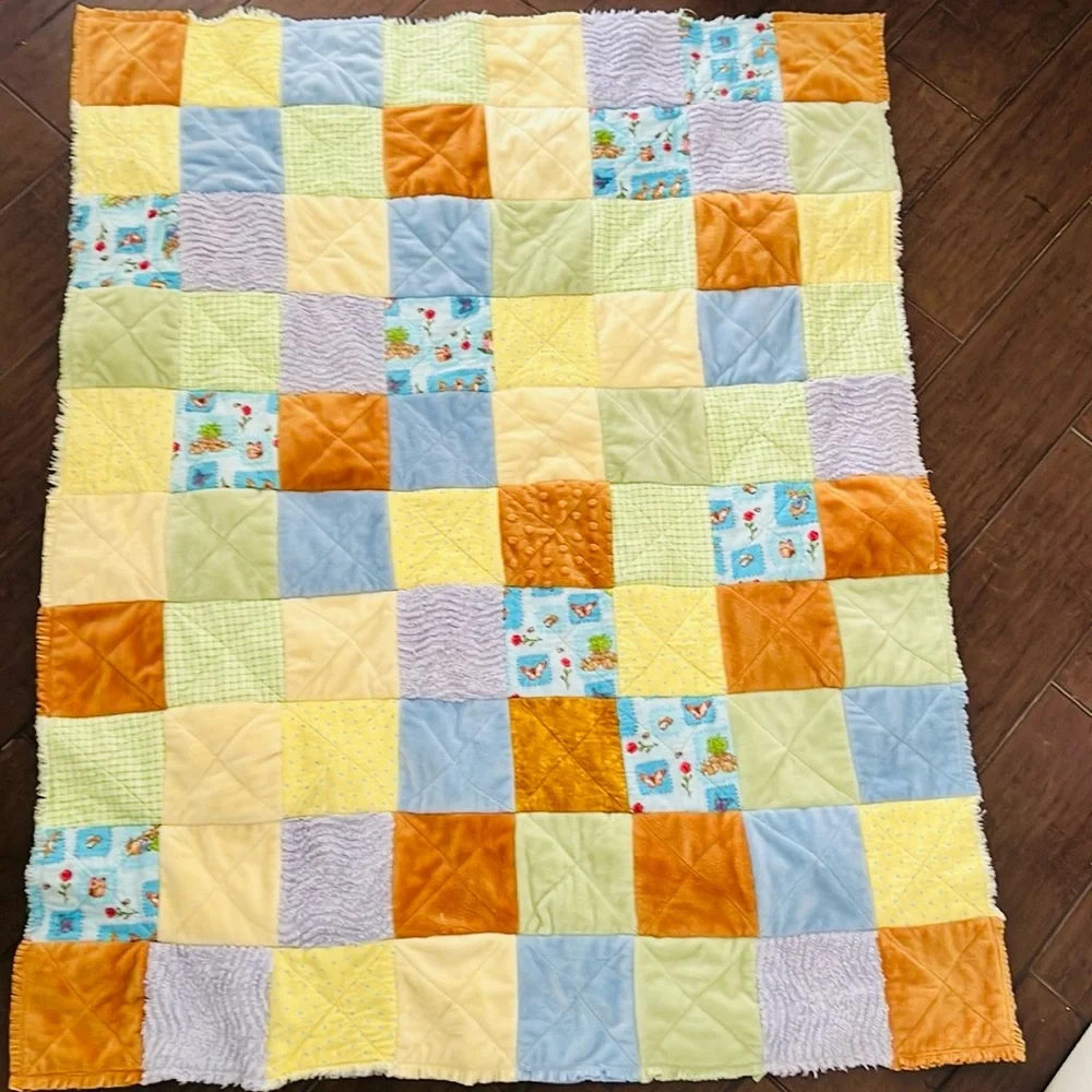 Handmade Child’s Rag Quilt / So So Cute / Unisex - Picture 7 of 16